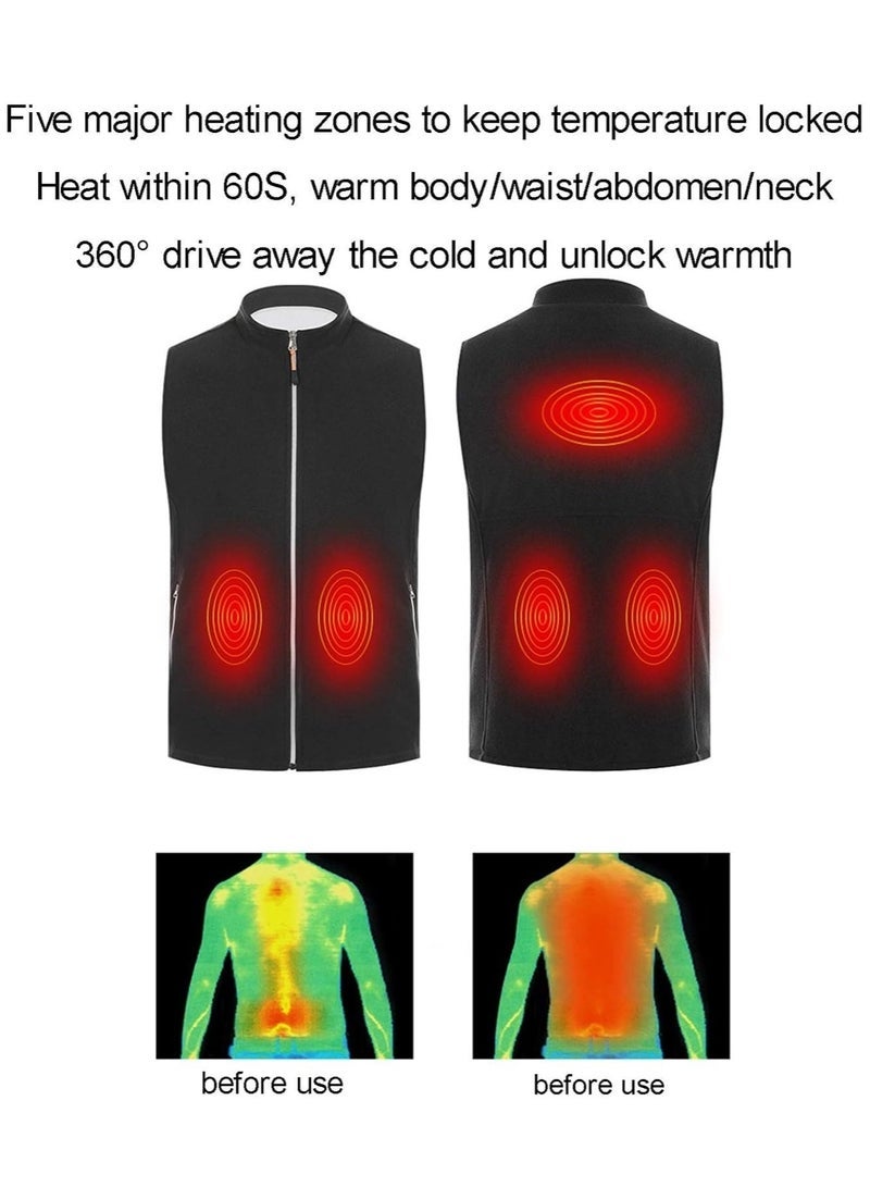 Bukela Heating Vest For Men Women, Electric Lightweight Heating Coat USB Electric Body Warmer Clothes Motorcycle Warm Vest For Hiking, Outdoor Activities - Image 5