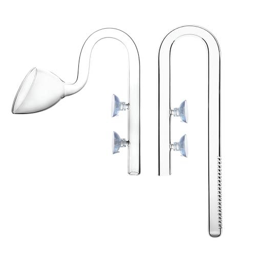 JARDLI Glass Lily Pipe Inflow Outflow Set 20mm for 3/4" ID (19/25mm) Tubing - Image 1