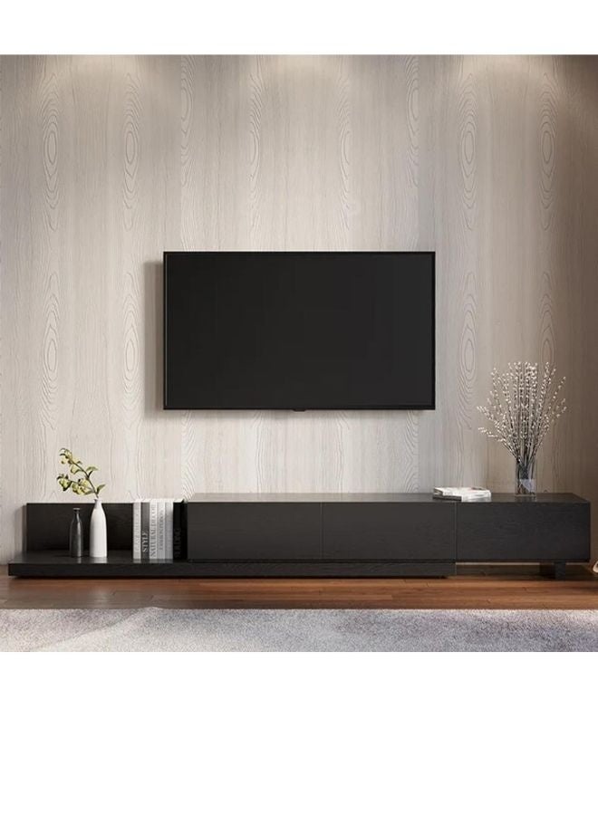 KARNAK Karnak Kayla Rectangle Wood Extendable TV Stand – Black  - Image 1