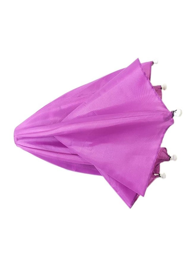 RAINPOPSON Hat Umbrella for Kids Girls Men and Women (Purple) - Image 4