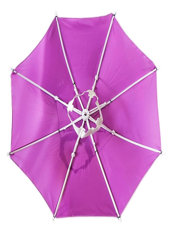 RAINPOPSON Hat Umbrella for Kids Girls Men and Women (Purple) - Image 2