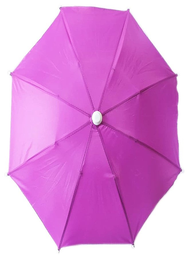 RAINPOPSON Hat Umbrella for Kids Girls Men and Women (Purple) - Image 1