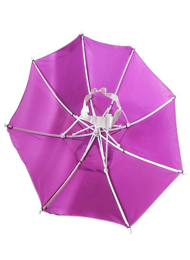 RAINPOPSON Hat Umbrella for Kids Girls Men and Women (Purple) - Image 3