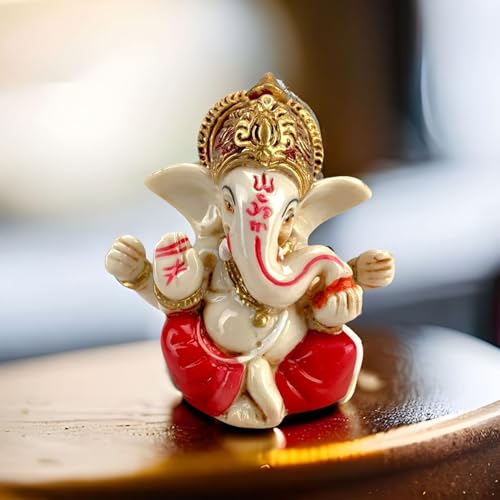LOVENSPIRE 1 Ct Acrylic Car Ganesha Statue Idol Showpiece God of Luck and Success Ganpati Figurine for Home Decoration and Car Dashboard Housewarming Pooja Diwali Decoration - Image 2