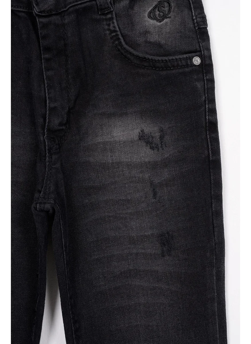 Zepkids Black Color Boy Jean Trousers