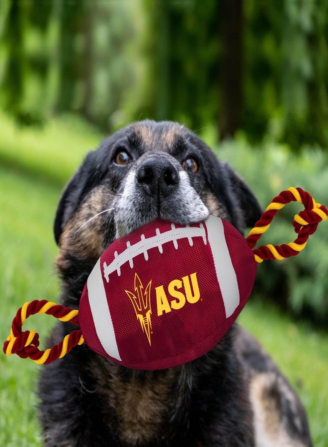 Pets First Arizona State Football Dog Toy, Tough Quality Nylon Materials, Strong Pull Ropes, Inner Squeaker, Collegiate Team Color - Image 3