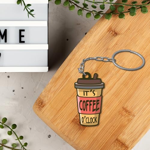 Bhai Please Coffee clock Wooden Keychain for Car, Bike, Office, Home (Pack of 1) Multicolour Key Chain with Ring | Gift for Men, Women, Girls, Boys, Him and Her - Image 2