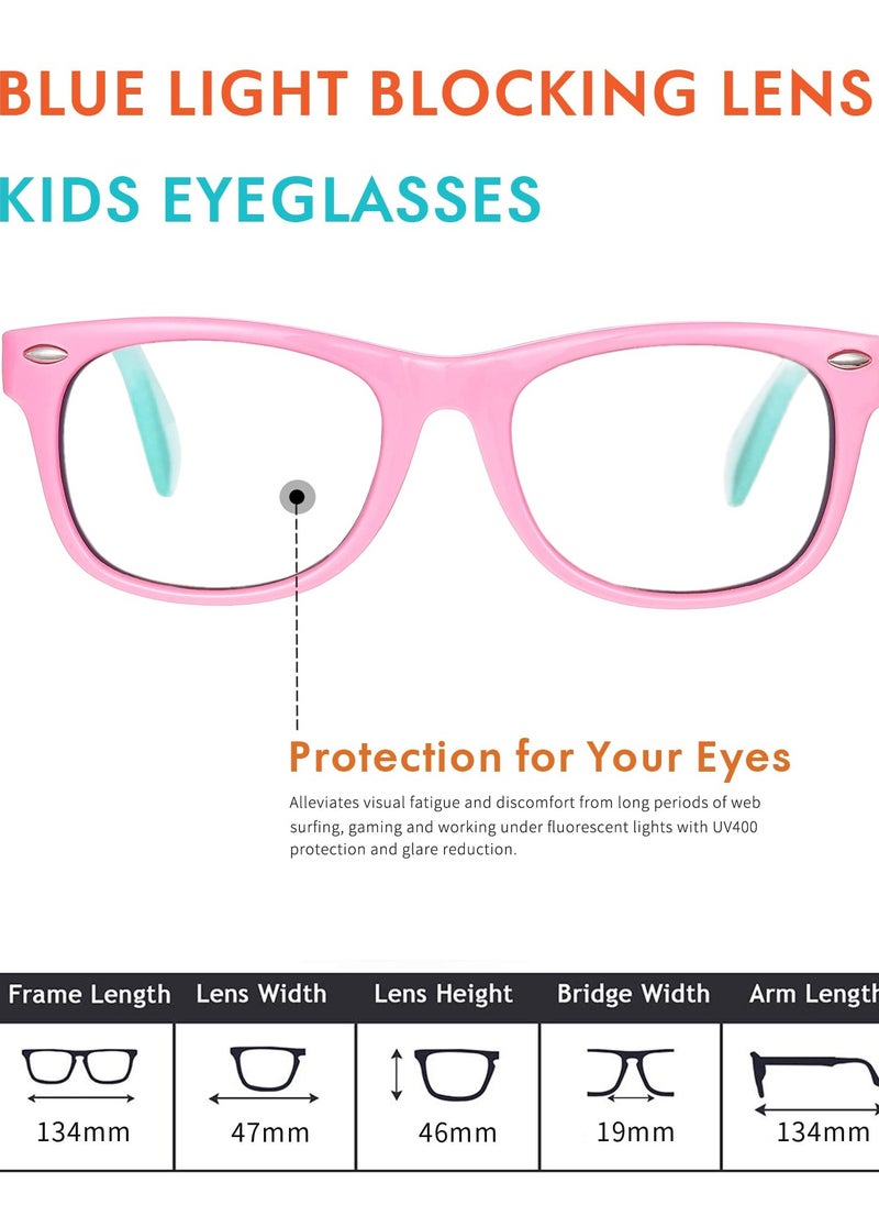 AZorb - Kids Blue Light Blocking Glasses Anti-Glare Anti-UV Mobile TV Silicone Glasses for Boys Girls 3-12 Years Old Children's Blue Light Blocking Glasses - Image 1