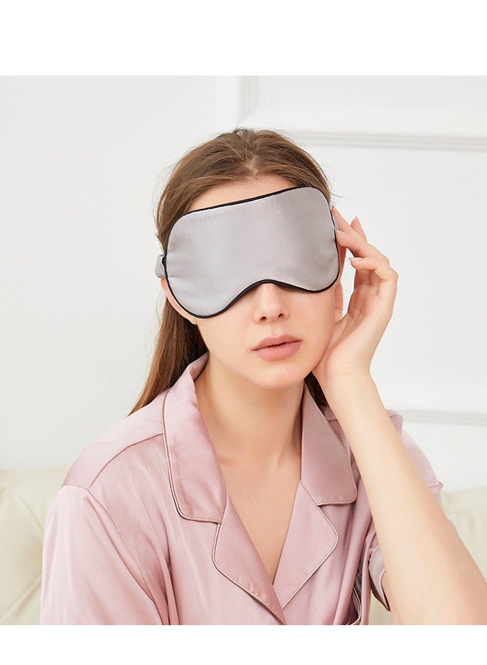19 Momme 100% Pure Mulberry Silk Sleep Eye Masks, Filled with Pure Mulberry Silk, Effective Shading Luxury Eye Shade with Soft Adjustable Strap(Gray) - Image 1