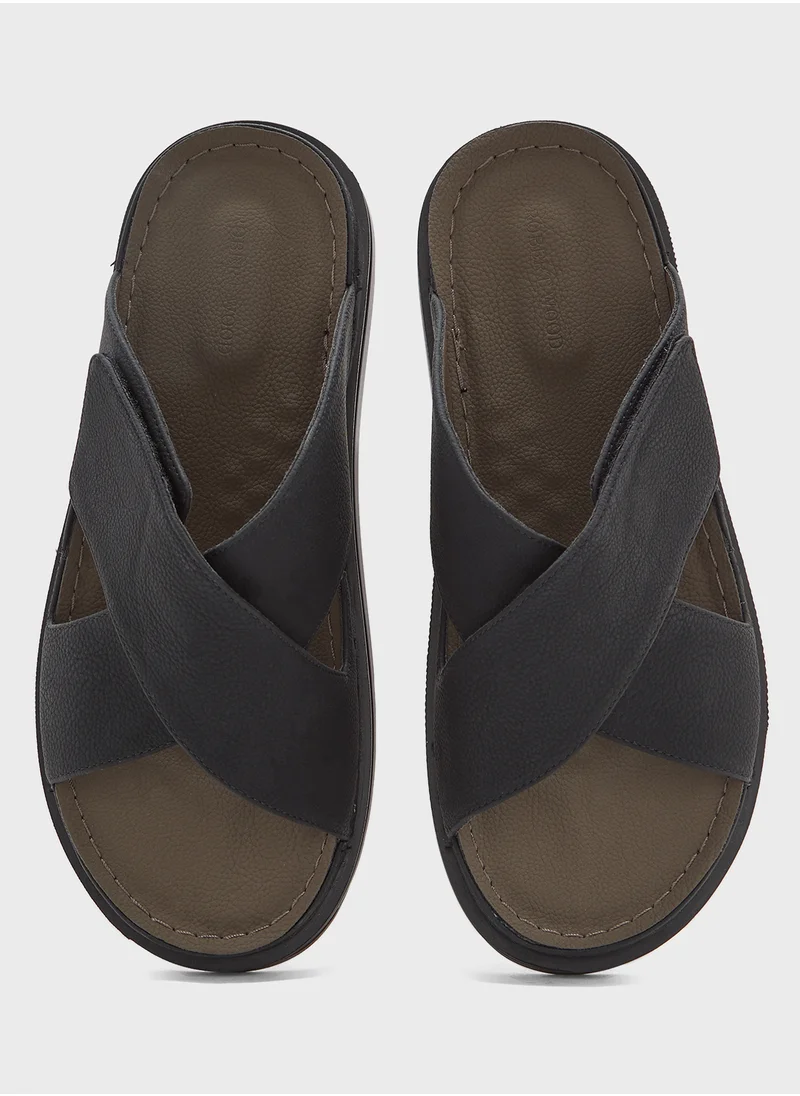 Robert Wood Cross Strap Comfortline Arabic Sandals