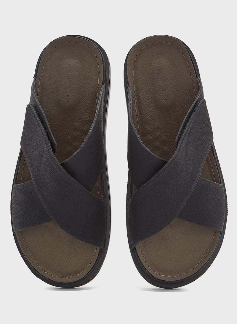 Robert Wood Cross Strap Comfortline Arabic Sandals  - Image 4