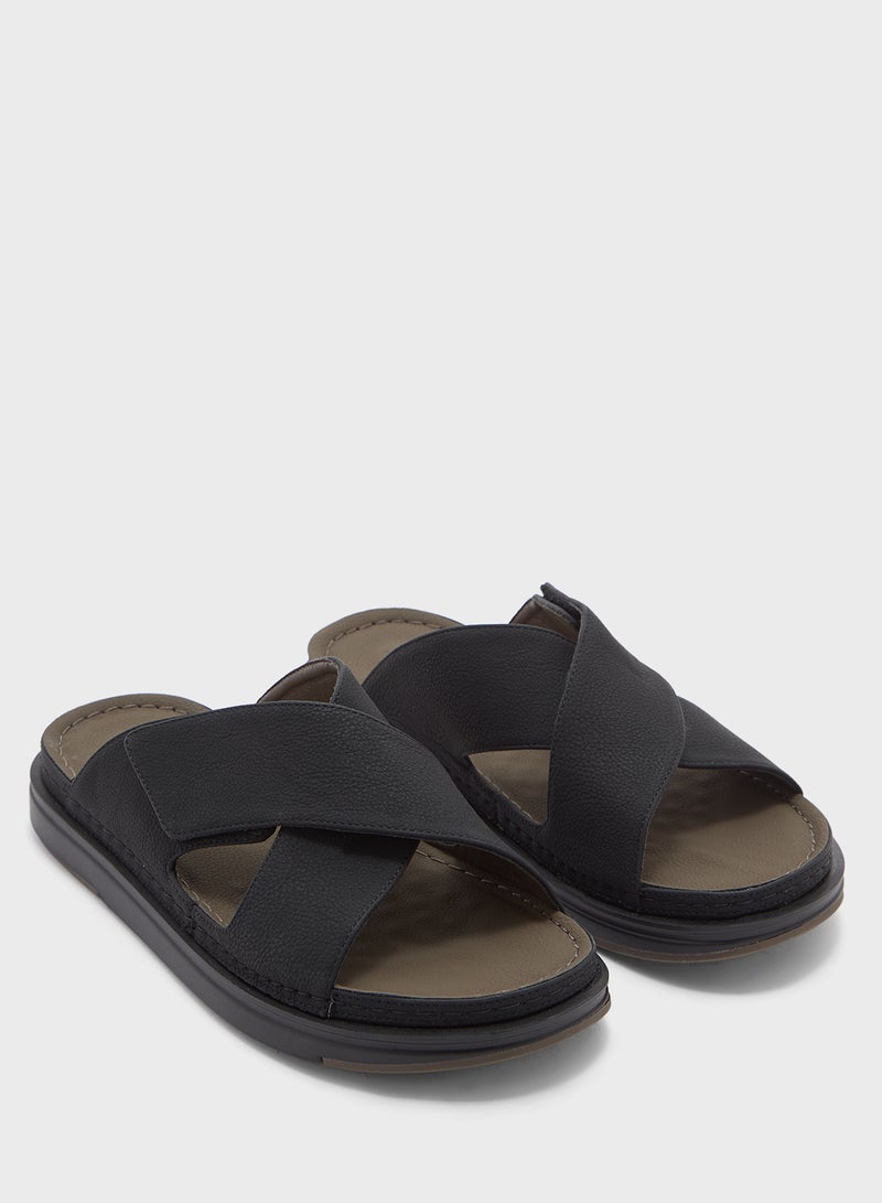Robert Wood Cross Strap Comfortline Arabic Sandals  - Image 1
