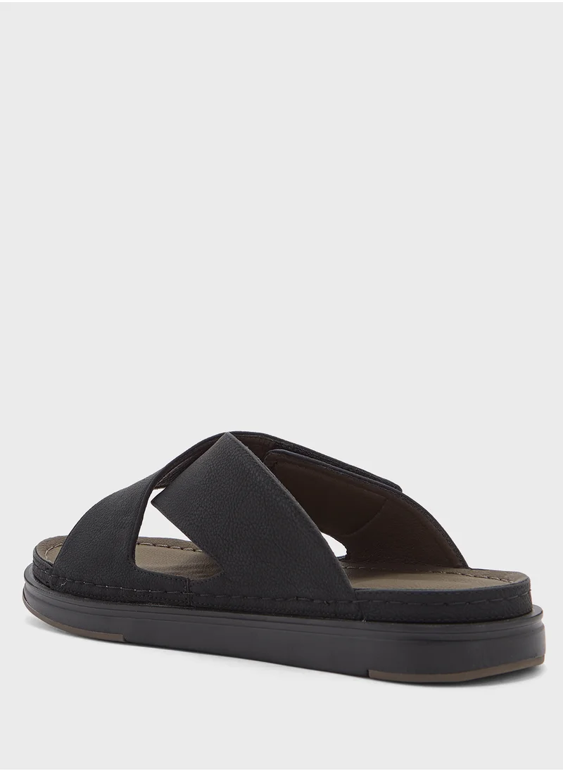 Robert Wood Cross Strap Comfortline Arabic Sandals