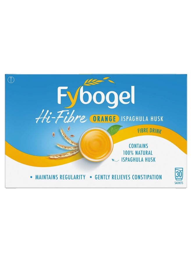 Fybogel فايبر عالي - نكهة البرتقال، 30 كيس - Image 1