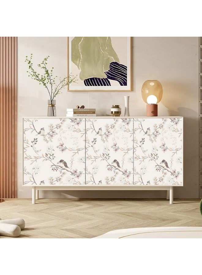 خلفية ورق جدران ذات نمط زهور وطبيعة، ذاتية اللصق | 40 سم × 5 م، مقاومة للماء والدعك. - Image 5