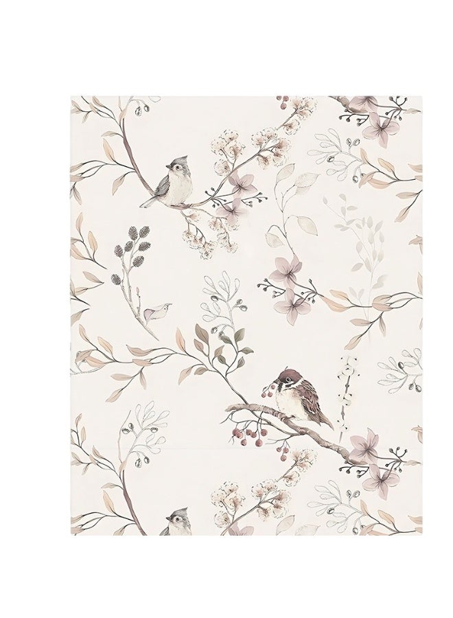 خلفية ورق جدران ذات نمط زهور وطبيعة، ذاتية اللصق | 40 سم × 5 م، مقاومة للماء والدعك. - Image 1