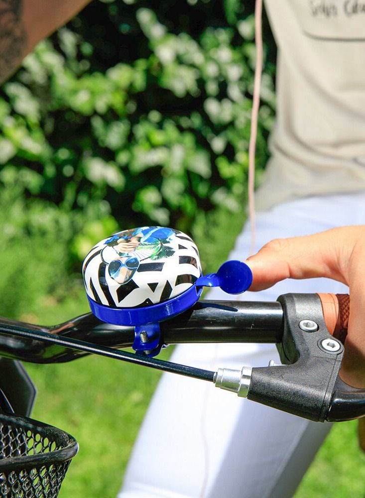 Biggdesign Bike Bell Bicycle Bell Loud Crisp Clear Sound Compatible With Handlebars Between 19 22 Mm 75 Db Sound Level 5 Cm White Blue - Image 5