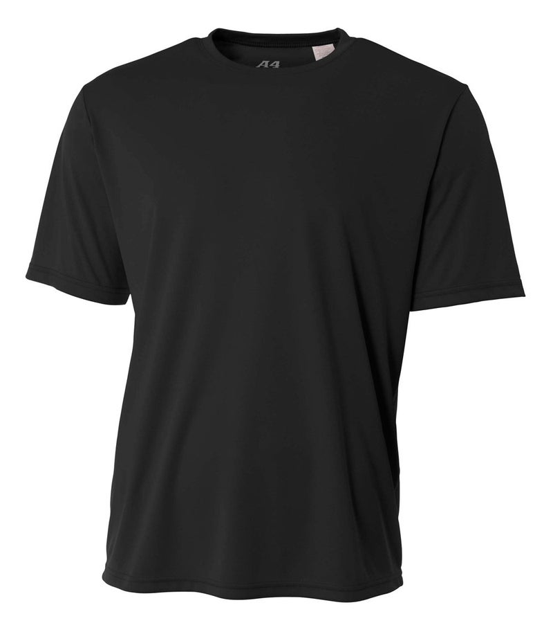 A4 Men's Cooling Performance Crew Short Sleeve T-Shirt, Black, Large - Image 1