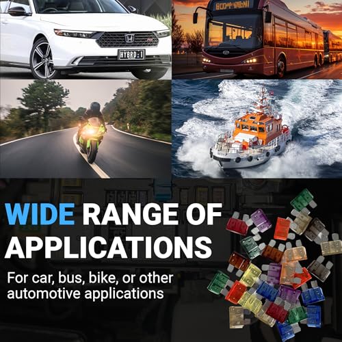 AKOSN Standard ATO/Car Fuse Assortment Kit, 55 Pieces, RV Marin Automotive Blade Fuse, 11 Current Ratings - 2A/ 3A/ 5A/ 7.5A/ 10A/ 15A/ 20A/ 25A/ 30A/ 35A/40 AMP - Image 5