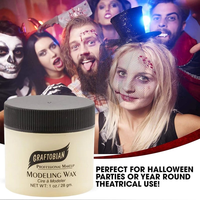 Graftobian Modeling Wax - Bone, 1 oz for Special Effects Makeup - Image 4