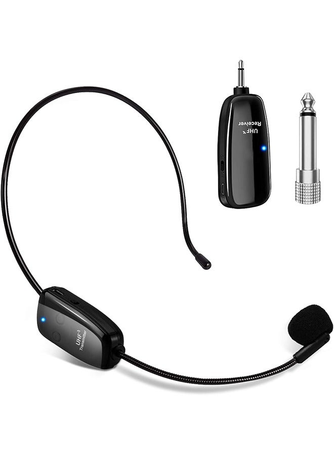 Arabest Wireless Microphone Headset for PA System, Handheld Headset Microphone 2in1 Rechargeable UHF Wireless Mic with Wireless Receiver for Voice Amplifier, Stage Speaker, Public Speaking & Teaching  - Image 1