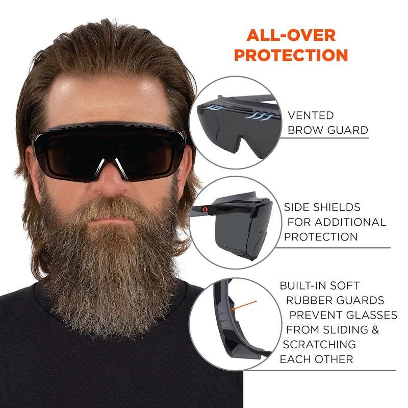 Ergodyne Skullerz OSMIN OTG Safety Glasses Over the Glasses Protective Eyewear ANSI z871 - Image 3