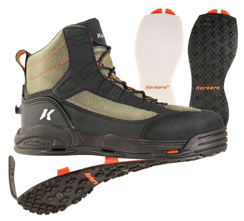 Korkers Greenback Wading Boots - Packed with The Essentials - Includes Interchangeable Felt and Kling-On Soles - Size 13 - Image 2