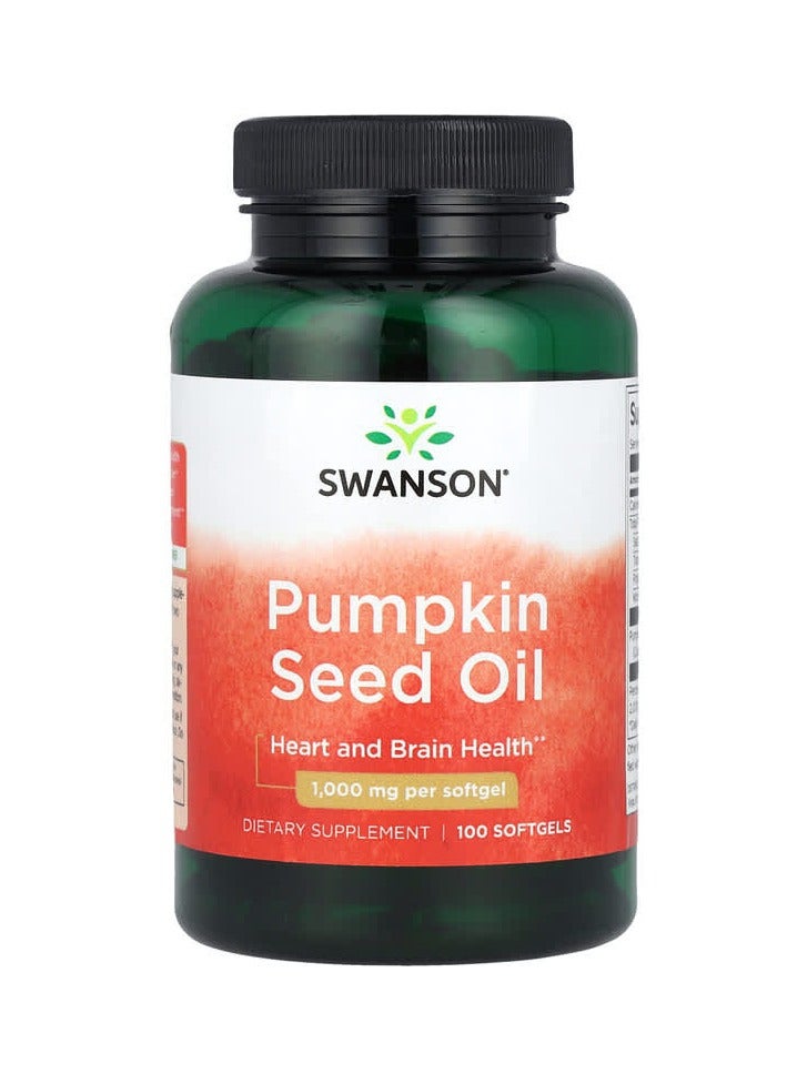 SWANSON Pumpkin Seed Oil 1,000 mg, 100 Softgels - Image 1