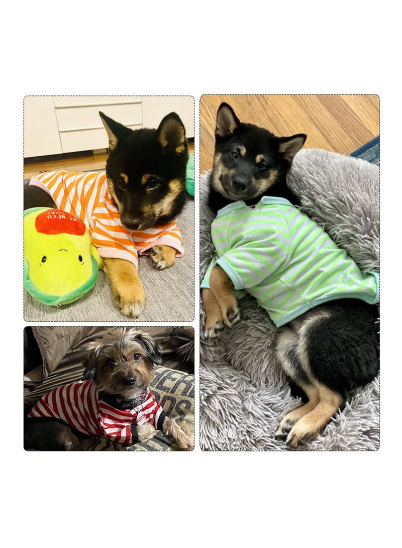 6-Pack Striped Dog T-Shirts, Breathable Colorful Pet Apparel for Small to Medium Dogs, Stylish Sweatshirts for Puppies (Small Size) - Image 4