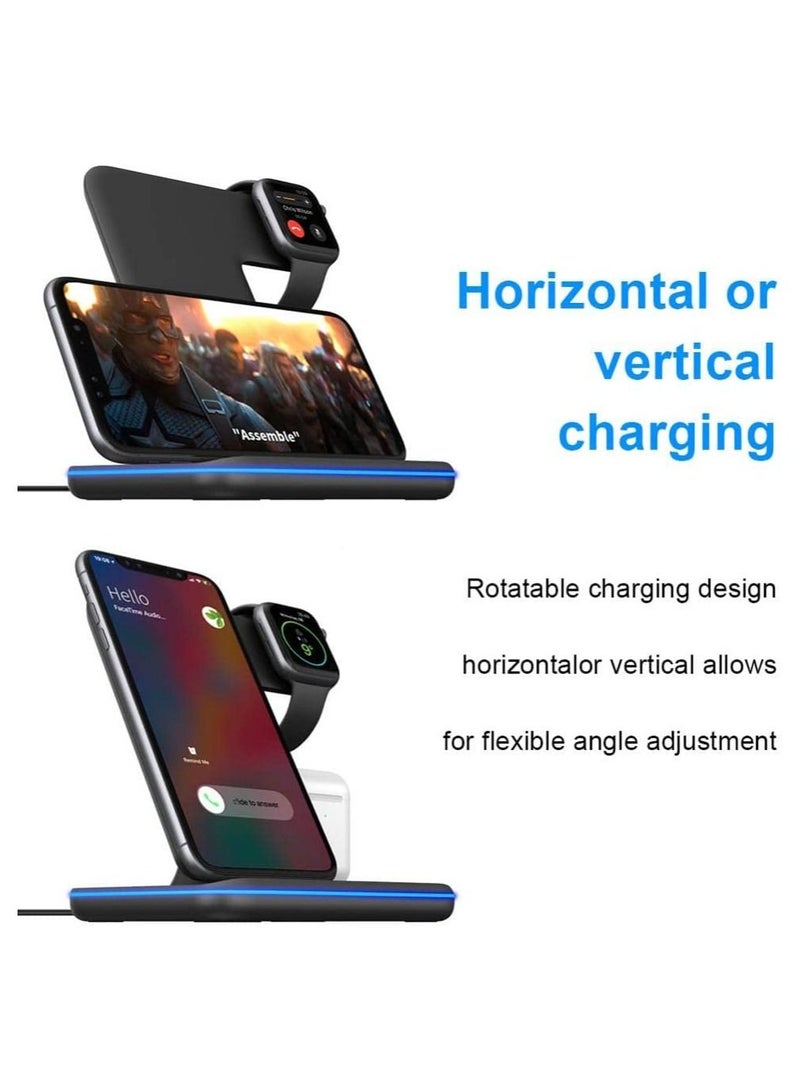 3-In-1 Fast Wireless Charger | Wireless Charging Station 15W Qi Fast Wireless Charger Stand Mainly Compatible For Smart phones | Smart watches  - Image 4