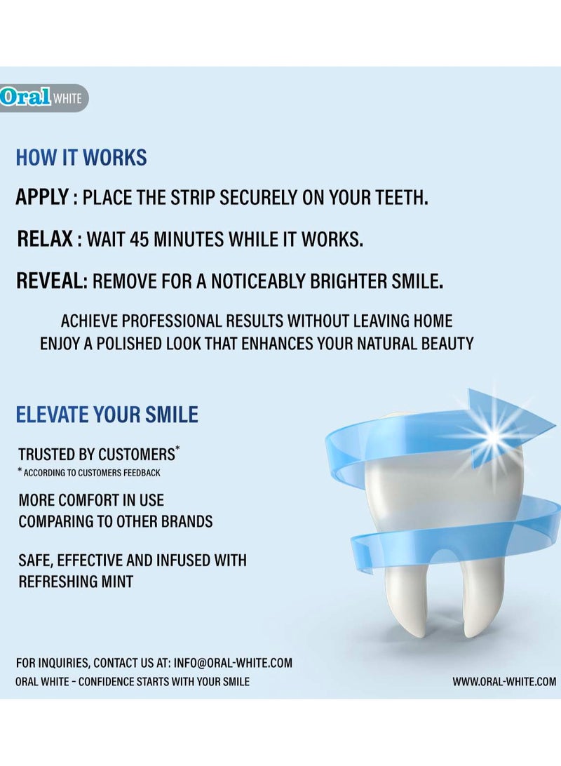 Oral White شرائط تبييض أورال وايت الاحترافية 40 شريط، 20 علاج - Image 3