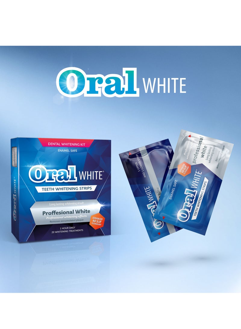 Oral White شرائط تبييض أورال وايت الاحترافية 40 شريط، 20 علاج - Image 4