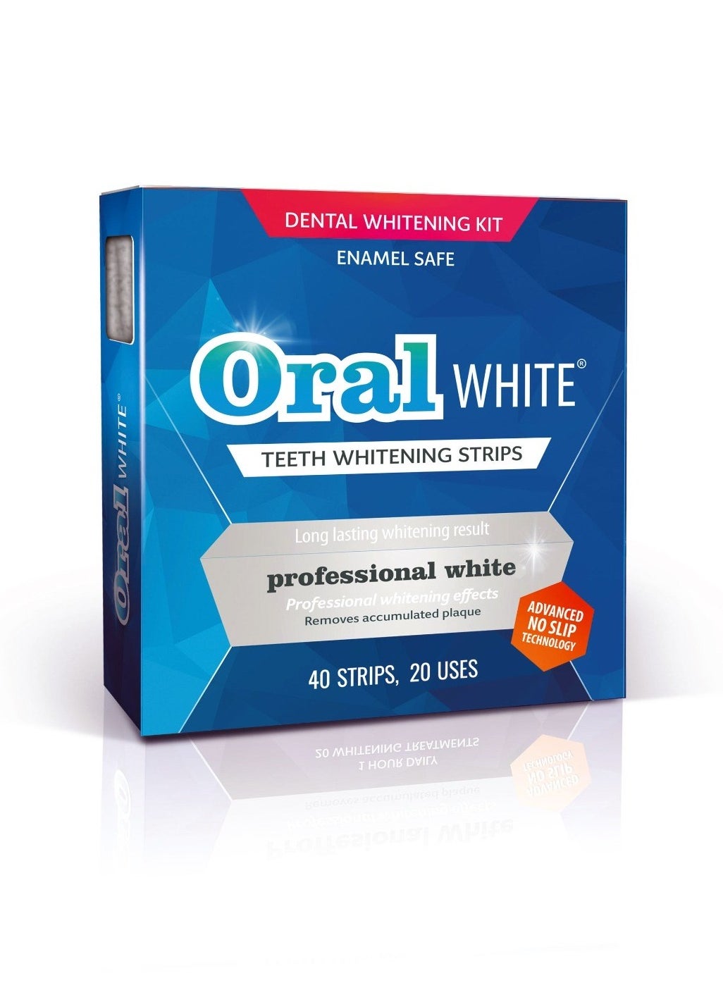 Oral White ORAL WHITE Professional Whitening Strips 40 Strips, 20 Treatment 