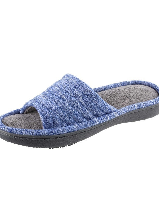 Isotoner Women's Space Dyed Andrea Slide Slipper with Moisture Wicking for Indoor/Outdoor Comfort and Arch SupportSlipper, Sapphire, 40 EU - Image 1