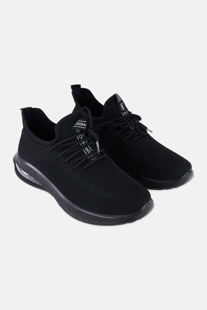 CROSSHATCH Men Trevel Lace Up Sports Shoes, Black - Image 1