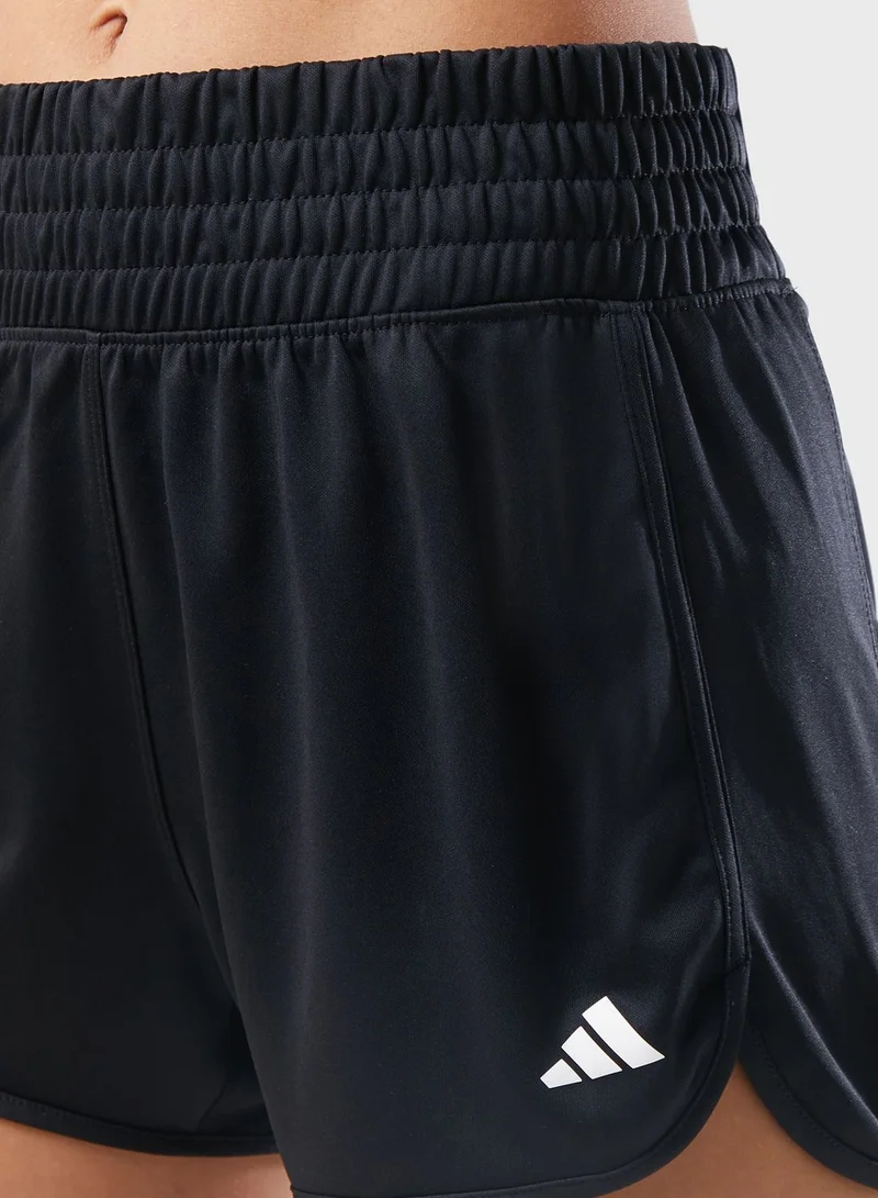 adidas شورت نسائي بخصر مرتفع من نسيج بيسر إسنشالز