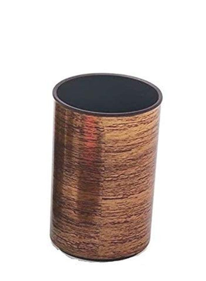 NGEL 4 Pcs Wooden Look Bathroom Accessories Soap Dispenser, Toothbrush Holder, Soap Dish & Tumbler - Image 3
