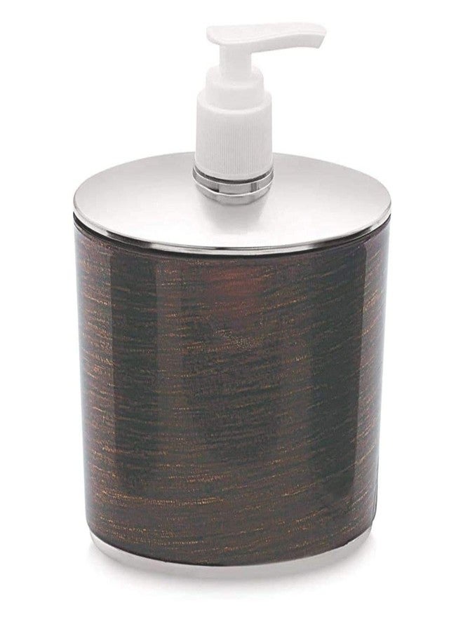 NGEL 4 Pcs Wooden Look Bathroom Accessories Soap Dispenser, Toothbrush Holder, Soap Dish & Tumbler - Image 4