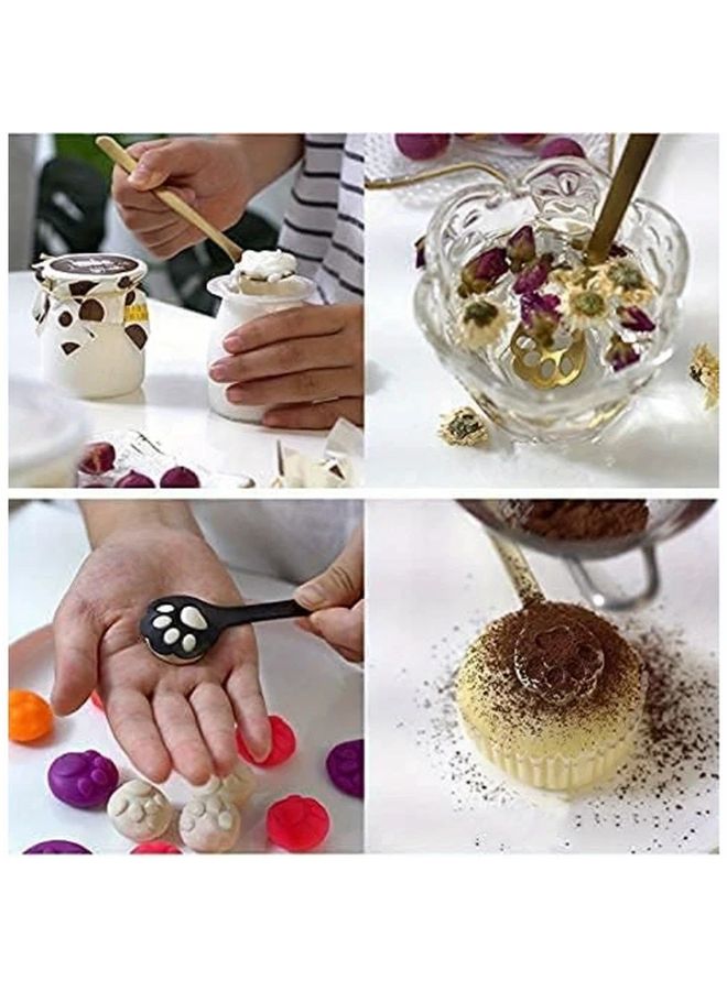 8 Pcs Cat Paw Print Stainless Steel Teaspoons 5 82 Inch Dishwasher Safe Spoons For Coffee Tea Desserts - Image 4