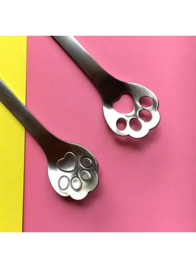 8 Pcs Cat Paw Print Stainless Steel Teaspoons 5 82 Inch Dishwasher Safe Spoons For Coffee Tea Desserts - Image 3