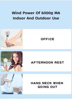 Mini Handheld Fan 90° Adjustable Foldable Mini Fan USB Rechargeable 4000mAh Desk Fan Hanging Neck Fan for Kids Woman Man Home Office Outdoor Travel White - pzsku/Z69B407456E0C16BDAD1AZ/45/_/1713337047/8f72fb22-d272-416e-a910-51eee5accbec