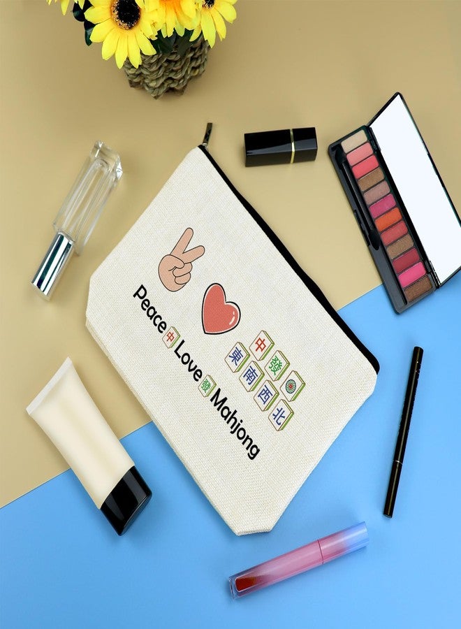 هدية لمحبي لعبة ما جونغ، حقيبة مكياج مرحة لمحبي لعبة ما جونغ، هدايا لمحبي المقامرة للنساء، للأم والجدة والعمة، هدية عيد ميلاد، هدية عيد الميلاد، هدية عيد الأم، حقيبة مستحضرات تجميل بسحاب - Image 3