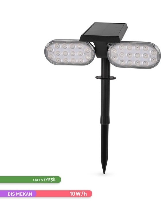 ACK - Solar LED Staple Lawn Luminaire Solar Powered Garden Wall Lighting Green Color - Image 1