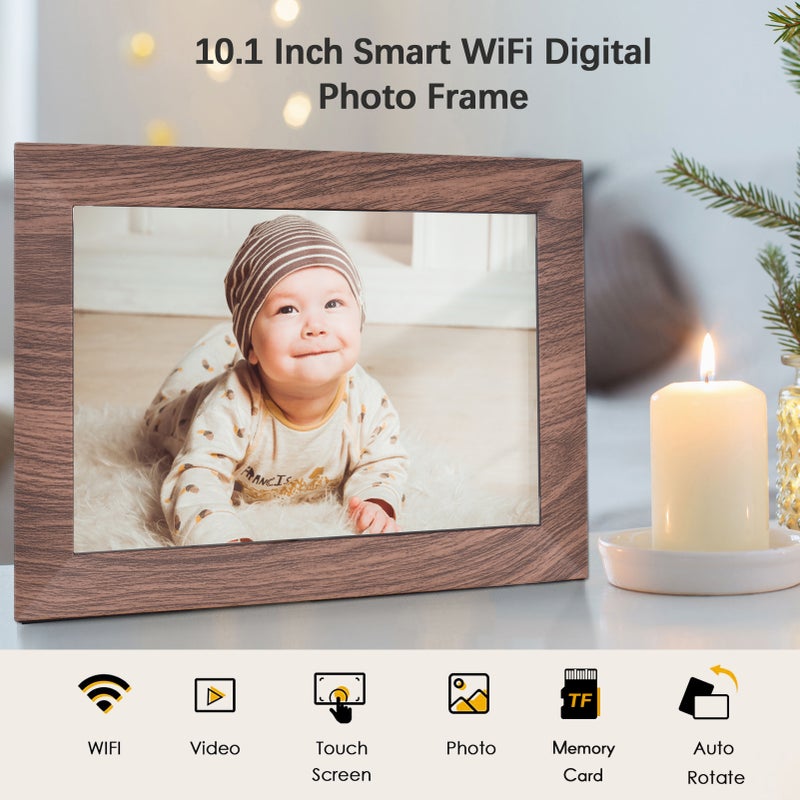 Digital Photo Frame: 16GB Built-in Memory Smart WiFi 1280*800 IPS Touchscreen - Automatic Rotation Versatile Digital Frame for Home Family Sharing - Image 5