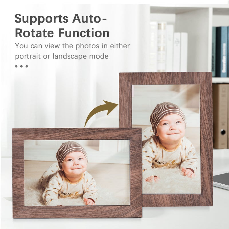 Digital Photo Frame: 16GB Built-in Memory Smart WiFi 1280*800 IPS Touchscreen - Automatic Rotation Versatile Digital Frame for Home Family Sharing - Image 3