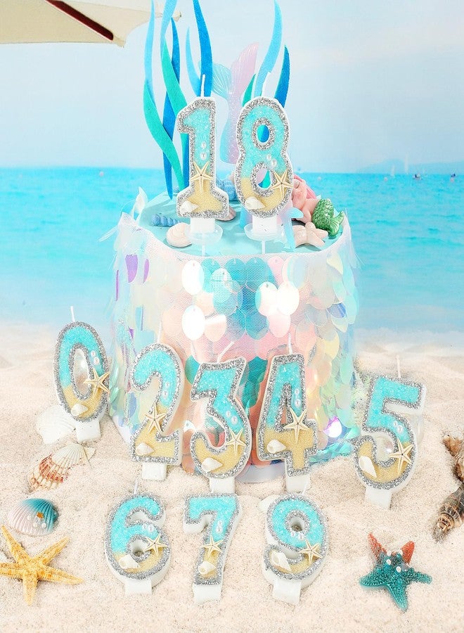 IDIJOLI Beach Birthday Candle Starfish Number 1 Candles 1st Cake Candle Blue Birthday Cake Topper Cupcake Decorations Party Decor Anniversary Celebrations Supplies Favors - Image 5