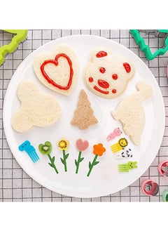 Gerenic Sandwich Cutter for Kids, 43 Pcs Biscuit cutter Sandwich Cutter and Sealer Makers, DIY Sandwich Mold Cutters food picks for Kids  - Image 5