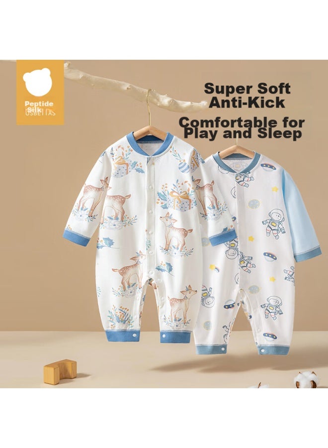 Beptides Beipesi Baby Clothes, Onesie For Newborns, Spring And Autumn, Seamless Cotton, Adorable Infant Romper, Crawling Suit - Image 2