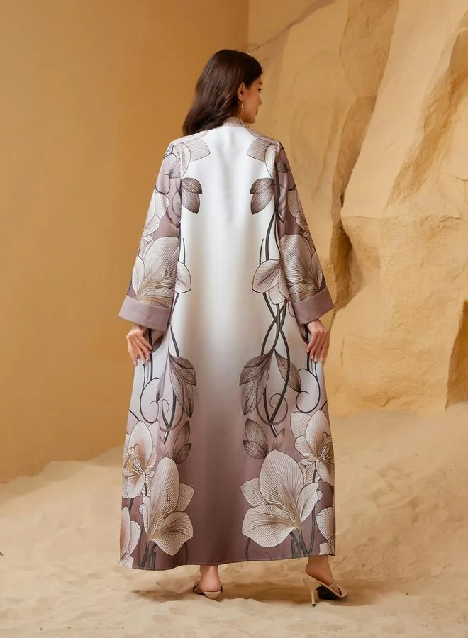 Take Two Multi Women Floral Print Embellished A-Line Jalabiya for Women | Best Price UAE