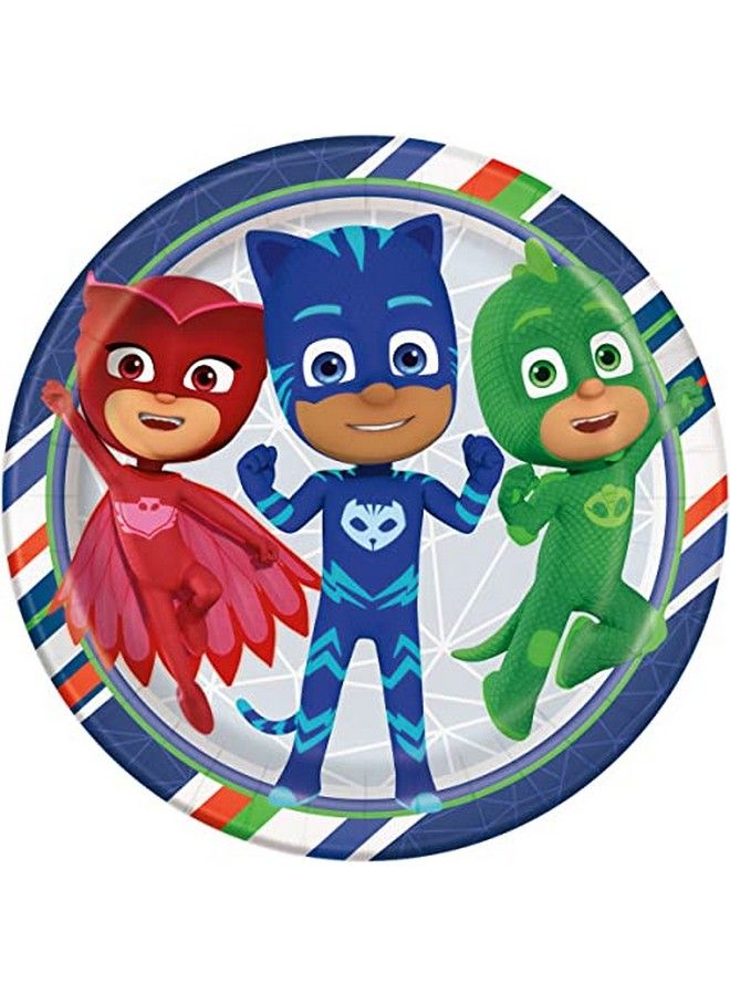 Unique Pj Masks Birthday Party Supplies Decoration Bundle Includes Lunch Plates Napkins Cups Table Cover Paper Masks (Bundle For 16) - Image 3